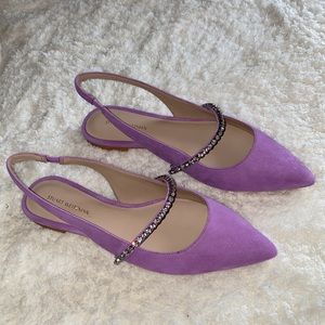 NEW IN BOX Stuart Weitzman Crystalline Slingback Suede Amatista